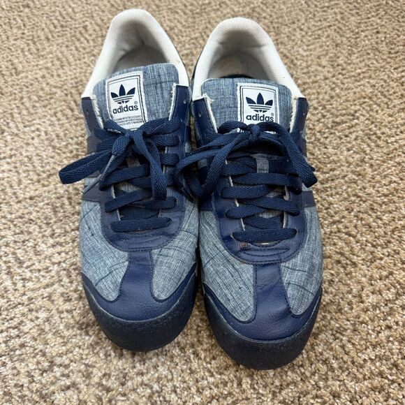 Adidas Samoa Denim Blue/Grey Shoes Mens Size 11 Tennis Walking Low Top - Picture 3 of 13